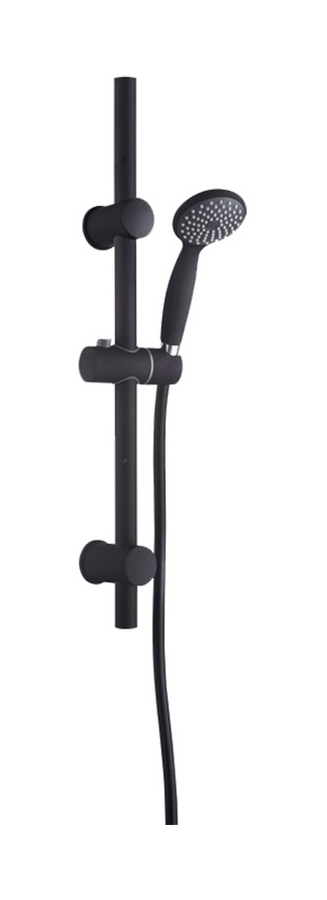 Invena Dark Duschset Wandmontage schwarz AU-02-001