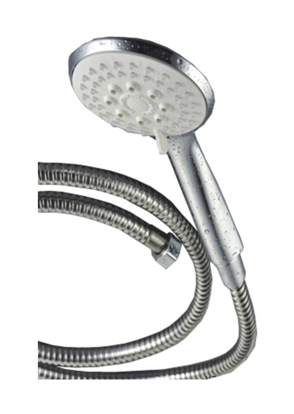 Invena Larisa Duschset Wandmontage chrom-weiß AU-01-M01