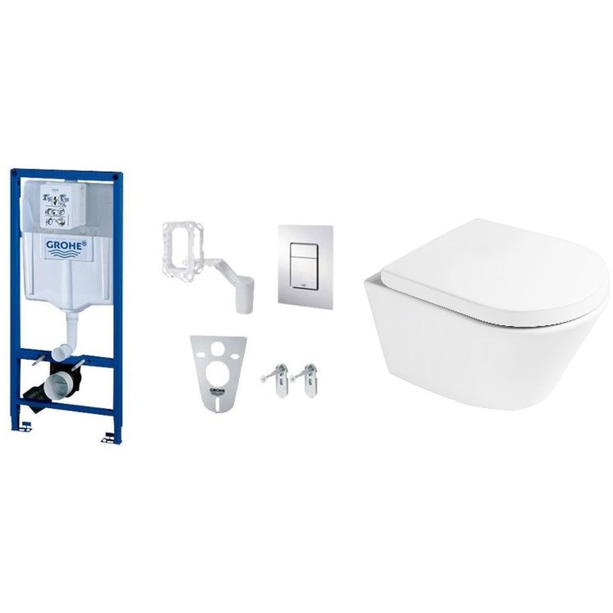Set Unterputzrahmen Grohe Rapid SL 38827000, WC-Becken Oltens Jog 42501000, 45101000
