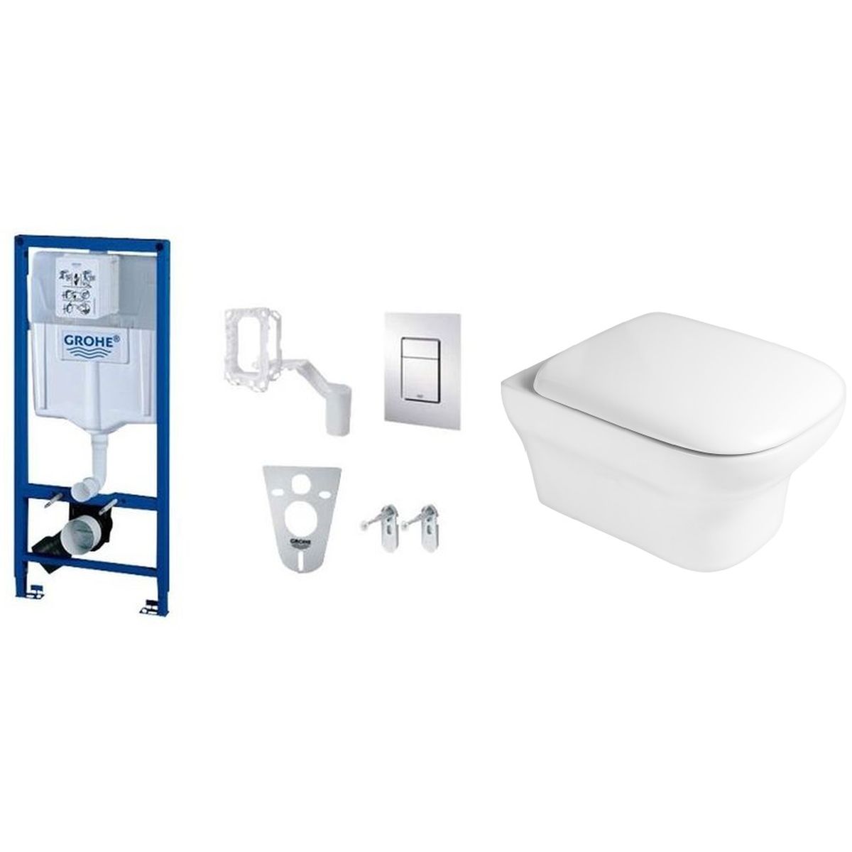 Set Unterputzrahmen Grohe Rapid SL 38827000, WC-Becken Oltens Gulfoss 42003000, 45105000