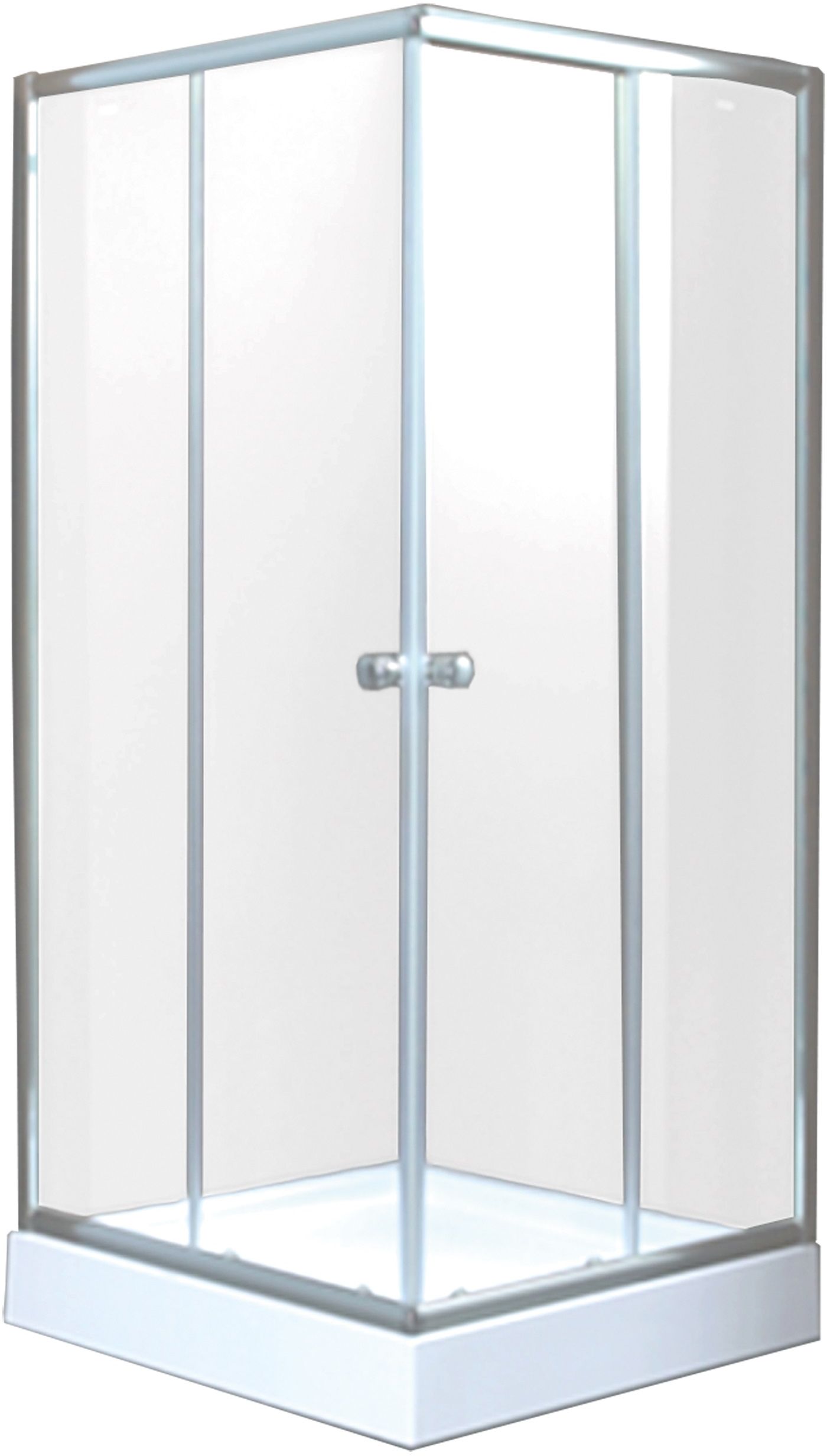 Invena Parla Dusche 90x90 cm quadratisch chrom Glanz/durchsichtiges Glas AK-48-195