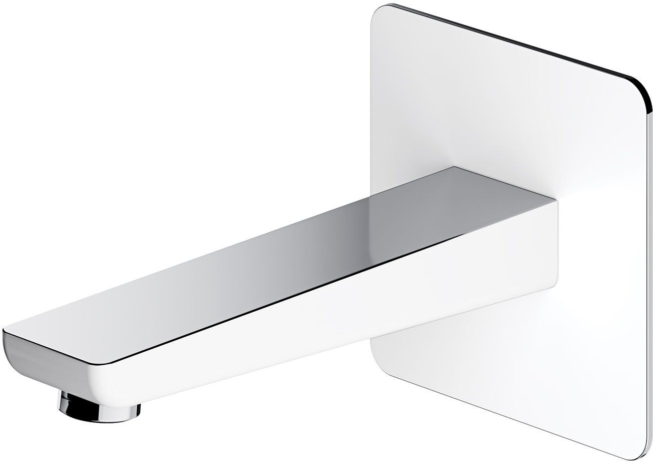 Omnires Parma Auslauf für Badewannenarmatur für Badewanne chrom-weiß WDPARMACRB