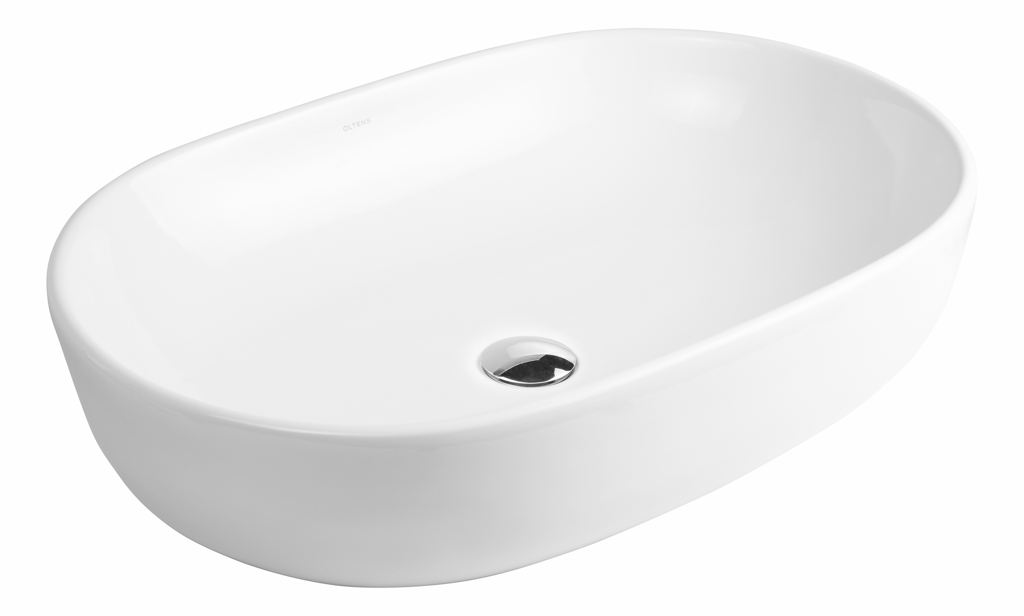 Oltens Hamnes Waschbecken 60x42.5 cm oval Aufsatzwaschbecken weiß 40315000