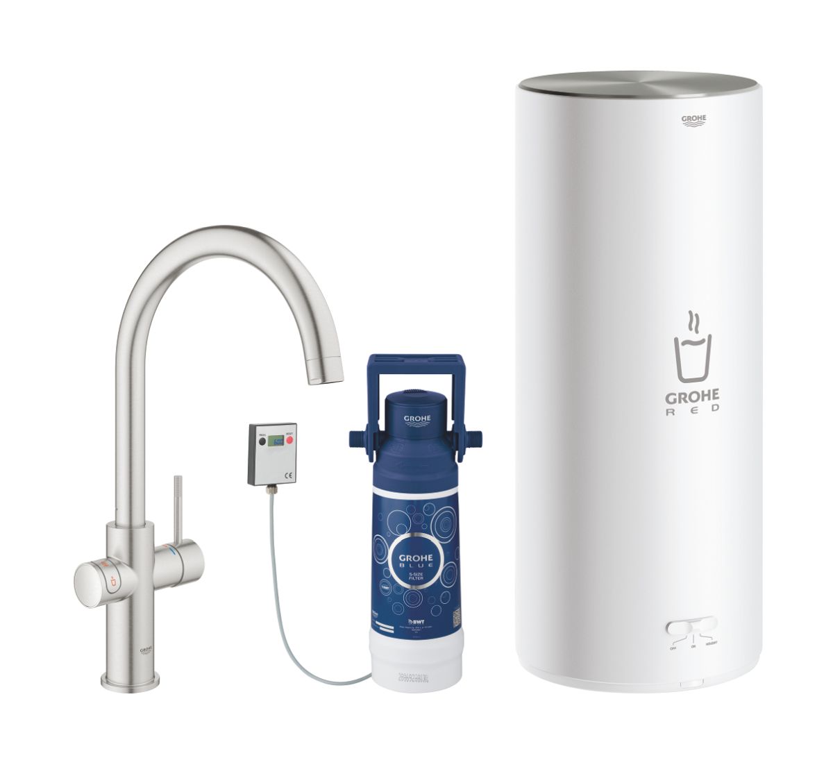 Grohe Red Küchenarmatur mit Boiler Stehend SuperSteel 30079DC1