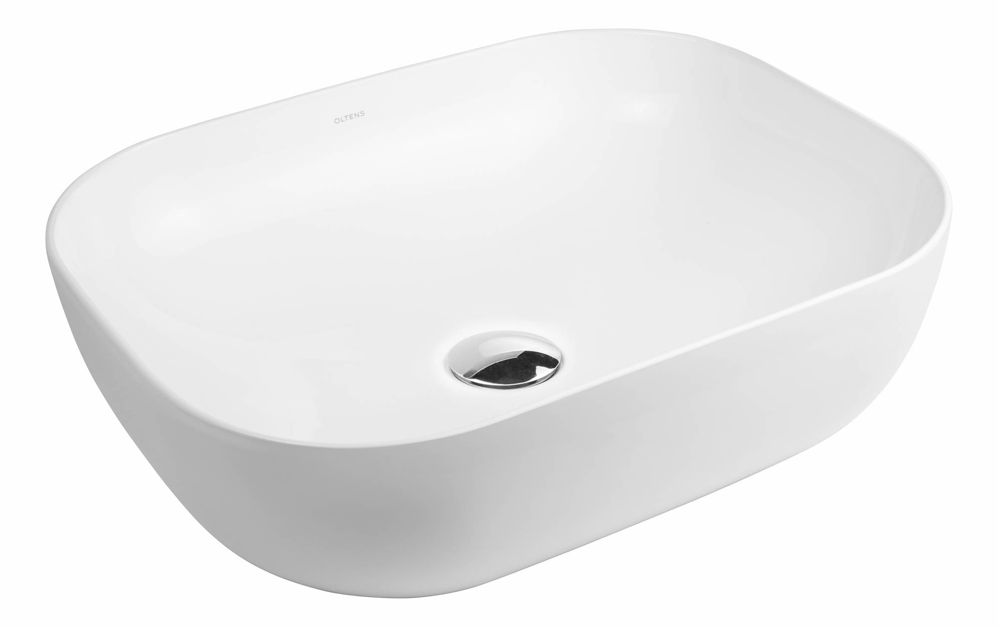 Oltens Josen Waschbecken 50x39.5 cm oval Aufsatzwaschbecken weiß 40805000