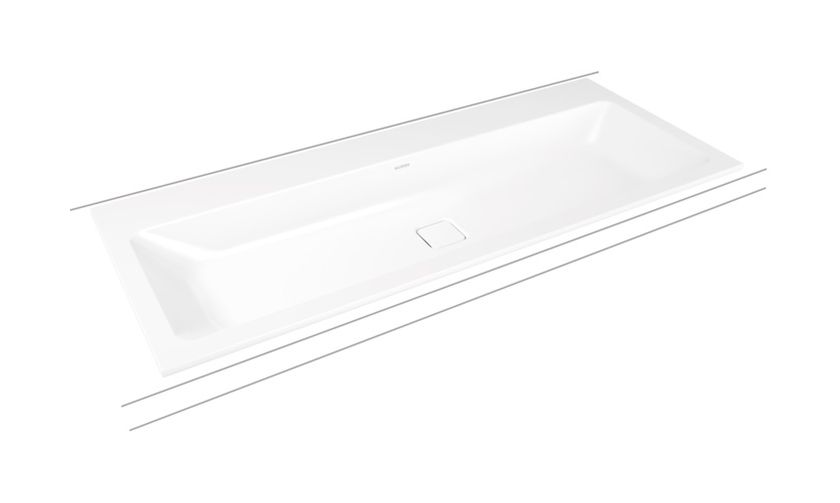 Kaldewei Cono Waschbecken 120x50 cm rechteckig Einbauwaschbecken weiß 901806003001