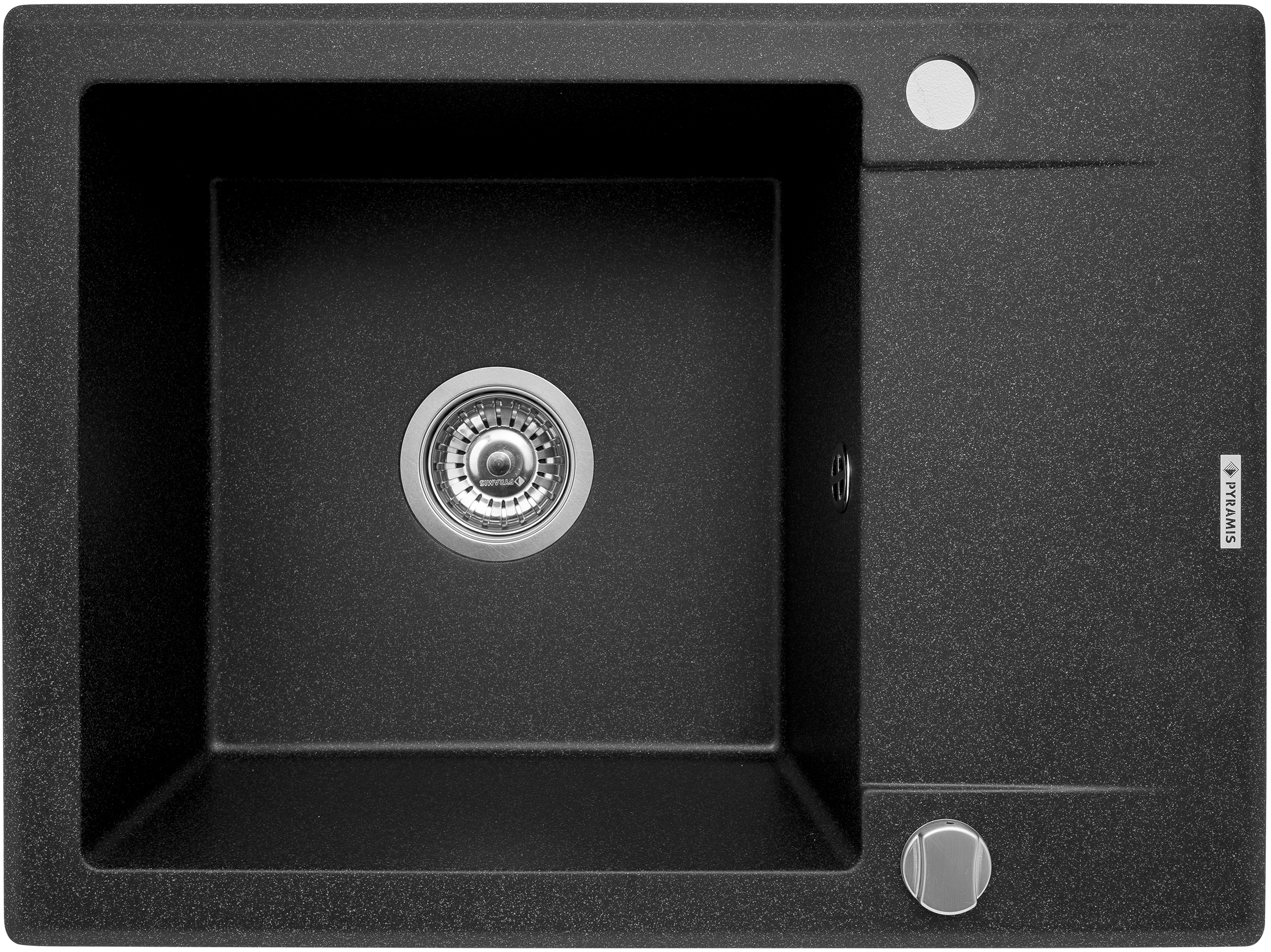 Pyramis Korfu Granitspüle 62x46 cm schwarz 070060301