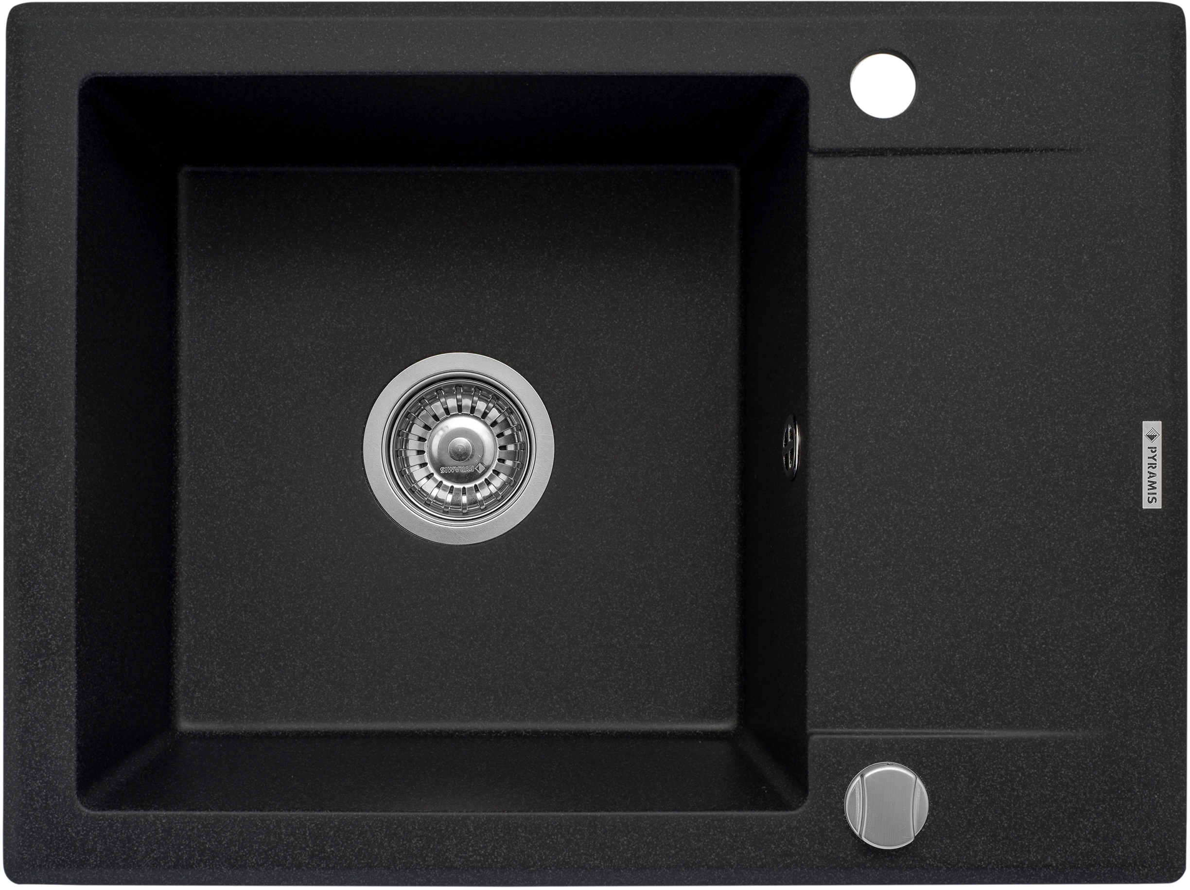 Pyramis Korfu Granitspüle 62x46 cm grau/graphit/onyx 070060501