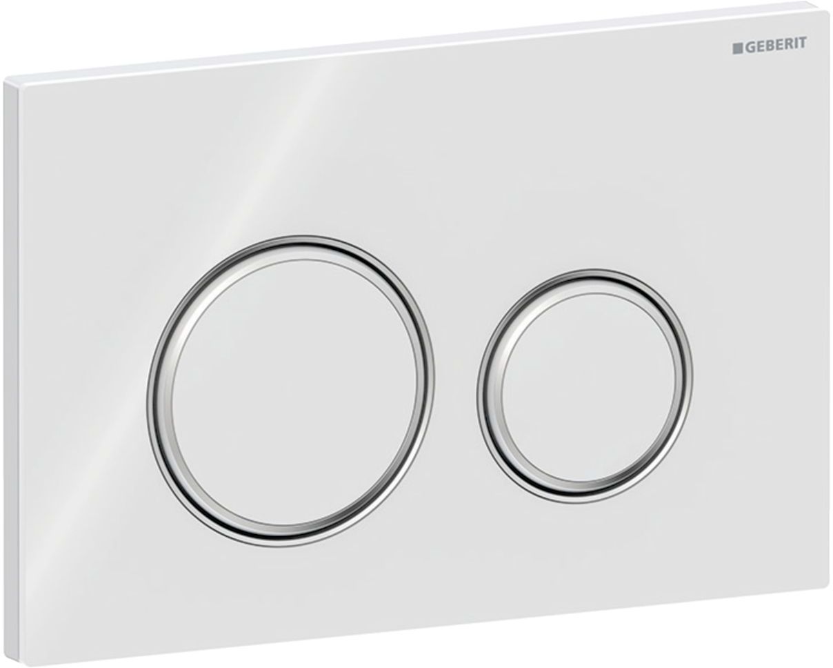 Geberit Sigma50 Betätigungsplatte für Toilette glänzender Chrom-weiß 115.884.SI.1
