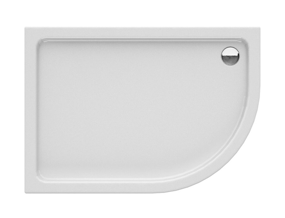 New Trendy New Maxima Halbrunde Duschwanne 120x85 cm weiß B-0376