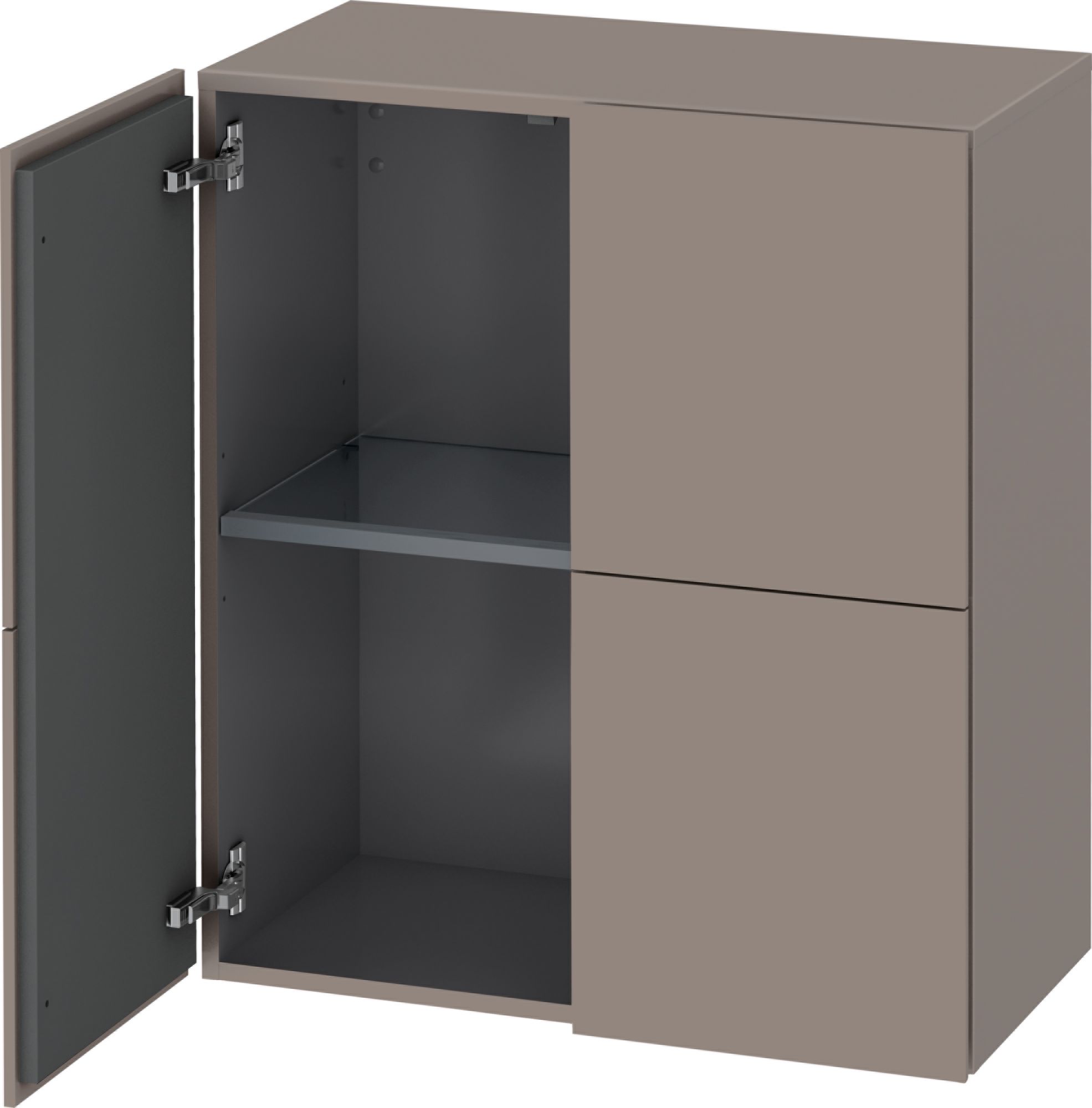 Duravit L-Cube Kabinett 70x36.3x80 cm Seitenschrank hängend grau LC117704343