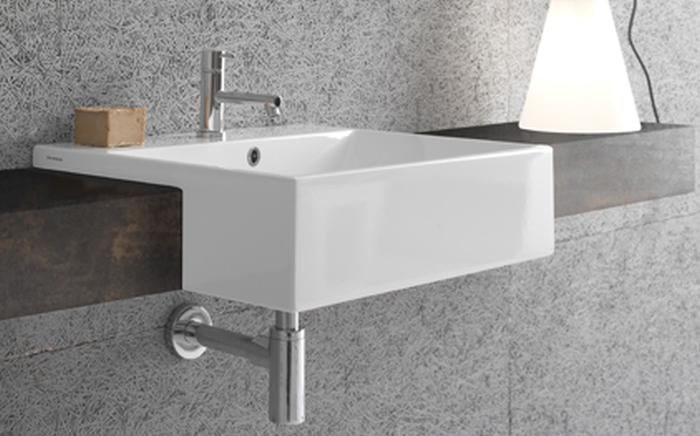 Globo Forty3 Waschbecken 55x47 cm rechteckig Klassisch-Möbel weiß FO055.BI