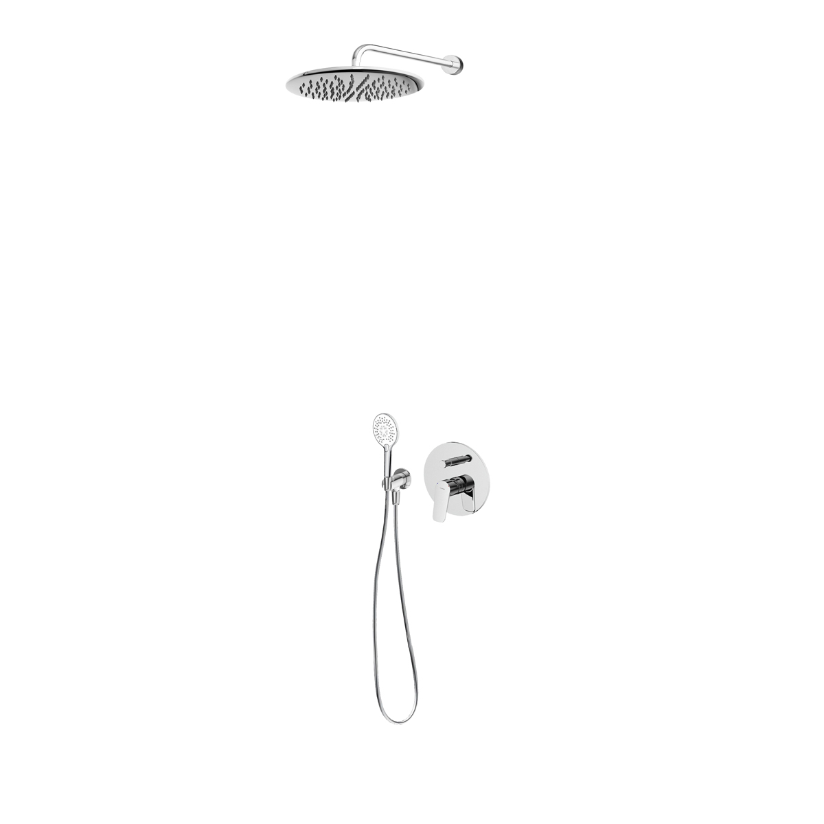 Set Badewannen- und Duscharmatur Oltens Vernal 34104100, Kopfbrause Oltens Vindel 37000100, 39400100, 37101110, 39304100, 37200100