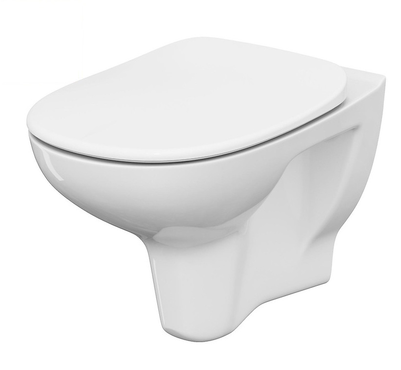 Cersanit Arteco WC-Becken mit Absenkautomatik-Sitz hängend Spülrandlos weiß S701-180