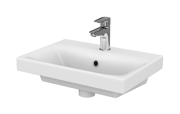 Cersanit Moduo Waschbecken 50x35 cm rechteckig Klassisch-Möbel weiß K116-008