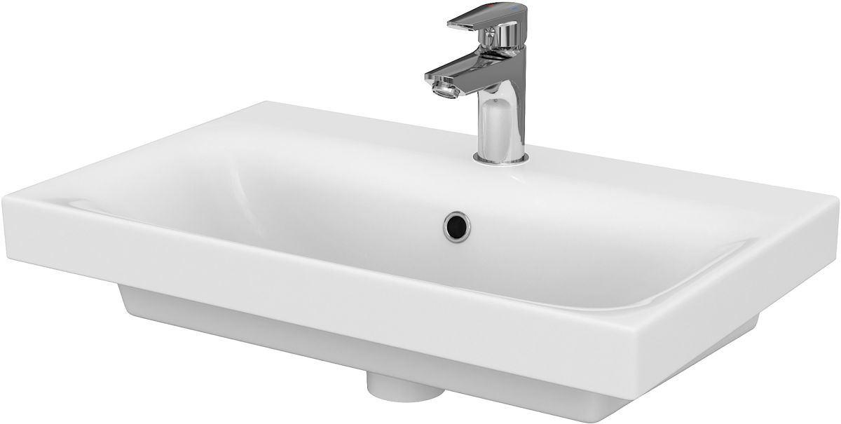 Cersanit Moduo Waschbecken 60x38 cm rechteckig Möbel weiß glanz K116-010