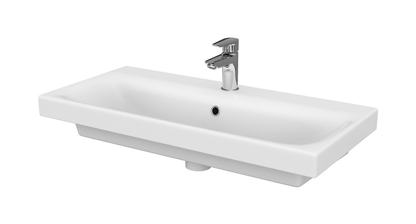 Cersanit Moduo Waschbecken 80x38 cm rechteckig Klassisch-Möbel weiß K116-012