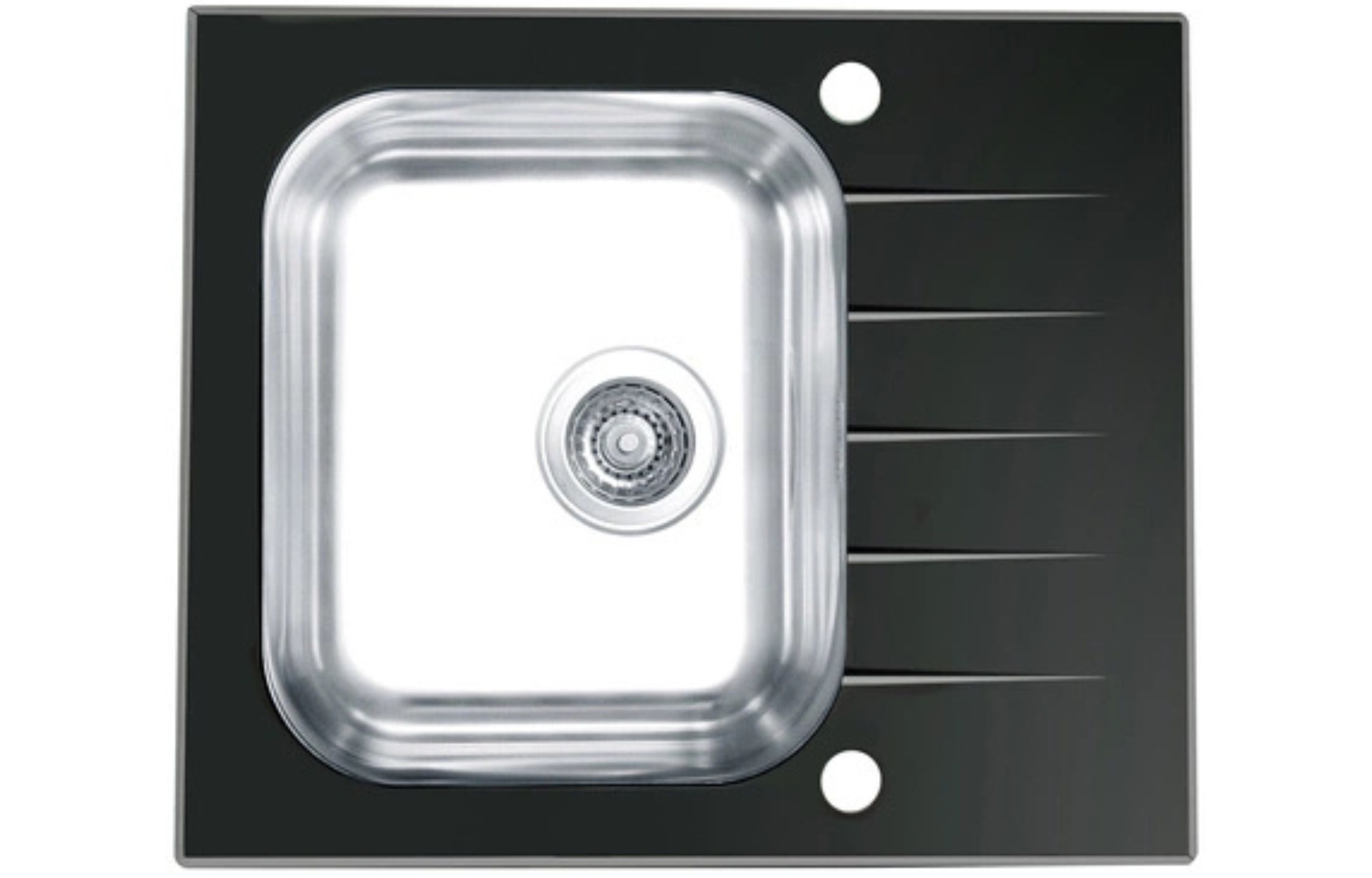 Alveus Vitro Waschbecken aus Glas und Stahl 60x50 cm stahl 1114557