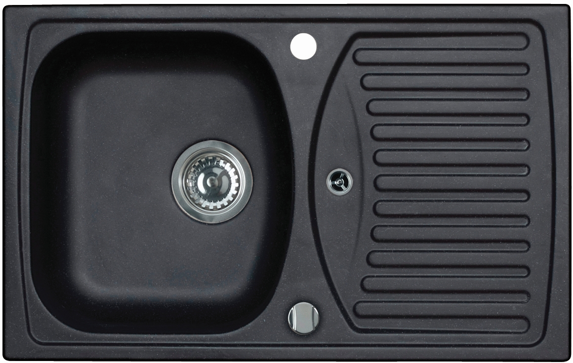 Genesis Record Granitspüle 78x48 cm schwarz 1115191