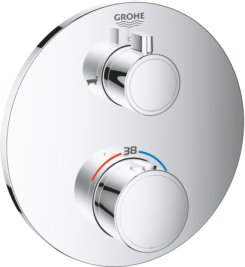Grohe Grohtherm Badewannen- und Duscharmatur Unterputz mit Thermostat StarLight Chrome 24077000