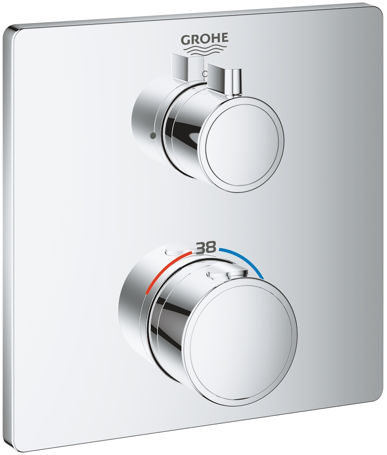 Grohe Grohtherm Duschbatterie Unterputz mit Thermostat StarLight Chrome 24078000