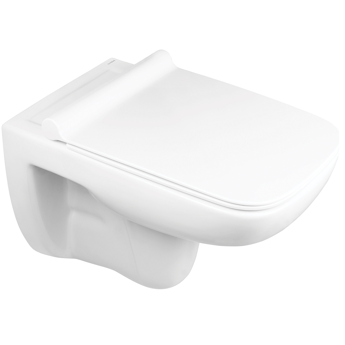 Oltens Ribe WC-Becken mit Absenkautomatik-Sitz hängend Spülrandlos weiß Glanz 42011000