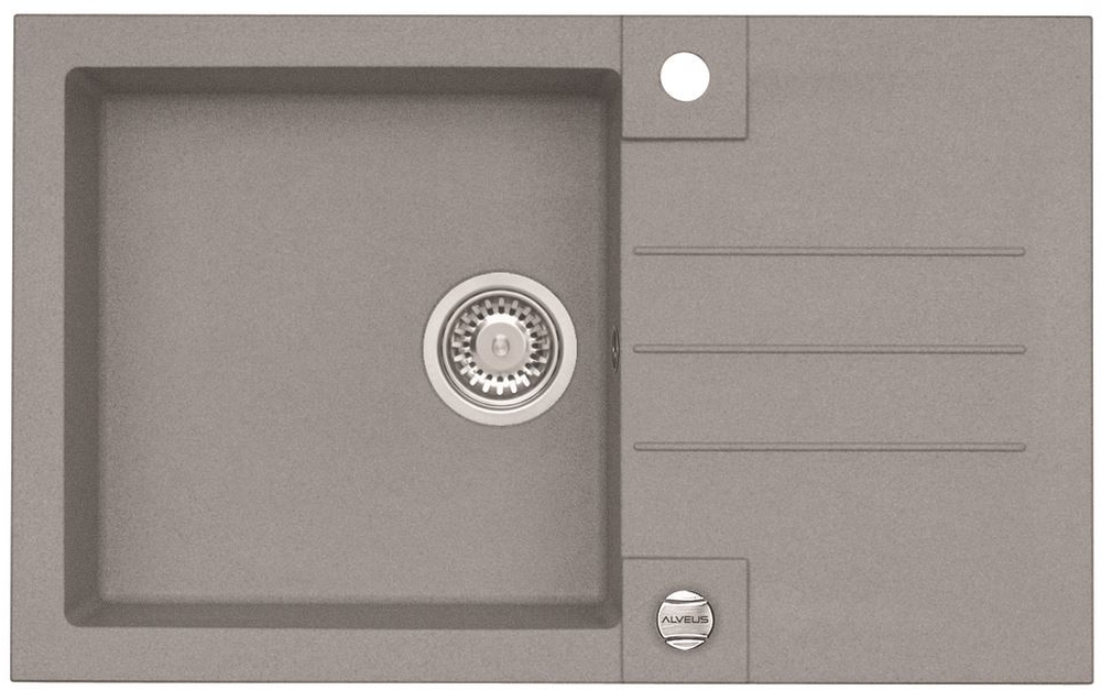Alveus Rock granitspüle 78x48 cm grau/graphit/onyx 1203081
