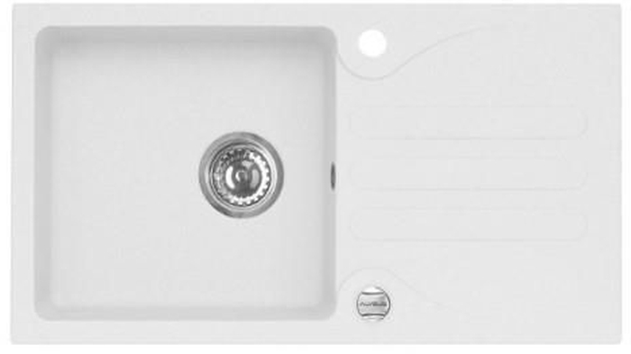 Alveus Galapagos granitspüle 77x43 cm weiß 1513011