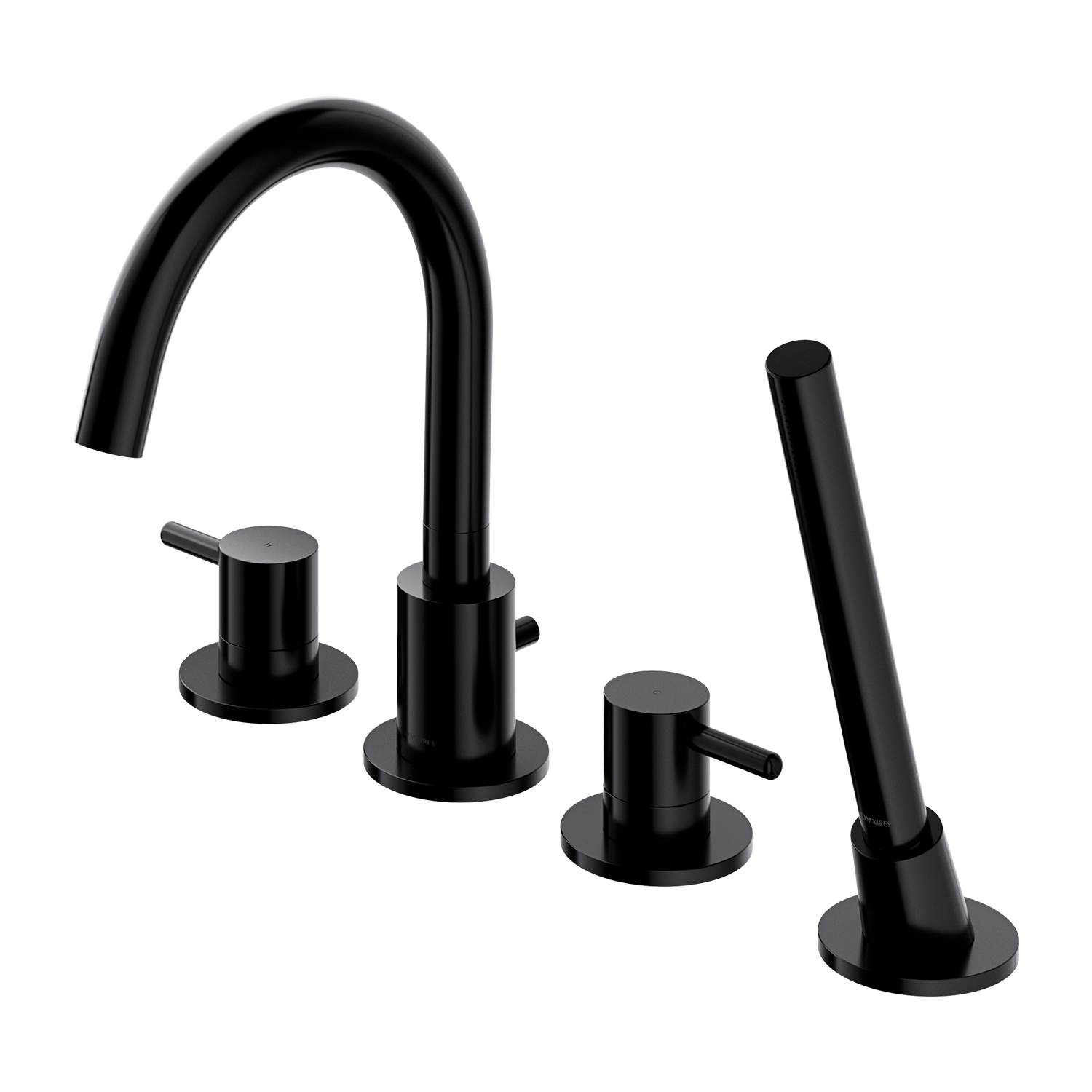 Omnires Y Badewannen- und Duscharmatur awannenmontiert schwarz Y1232BL