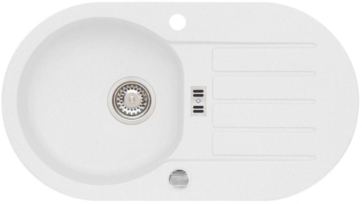 Alveus Niagara granitspüle 77.5x43.5 cm weiß 1124011