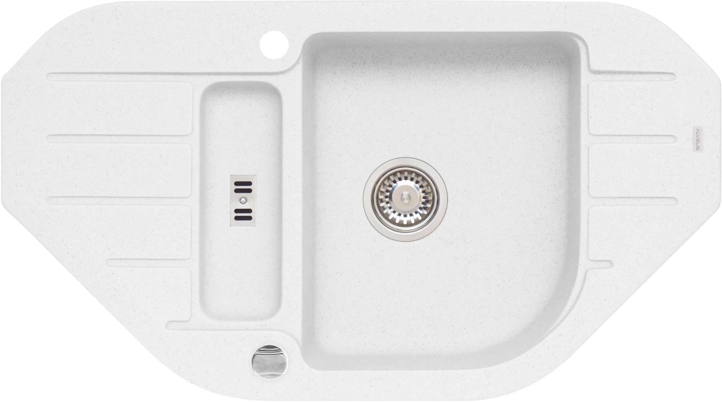 Alveus Niagara granitspüle 90x50 cm weiß 1126011