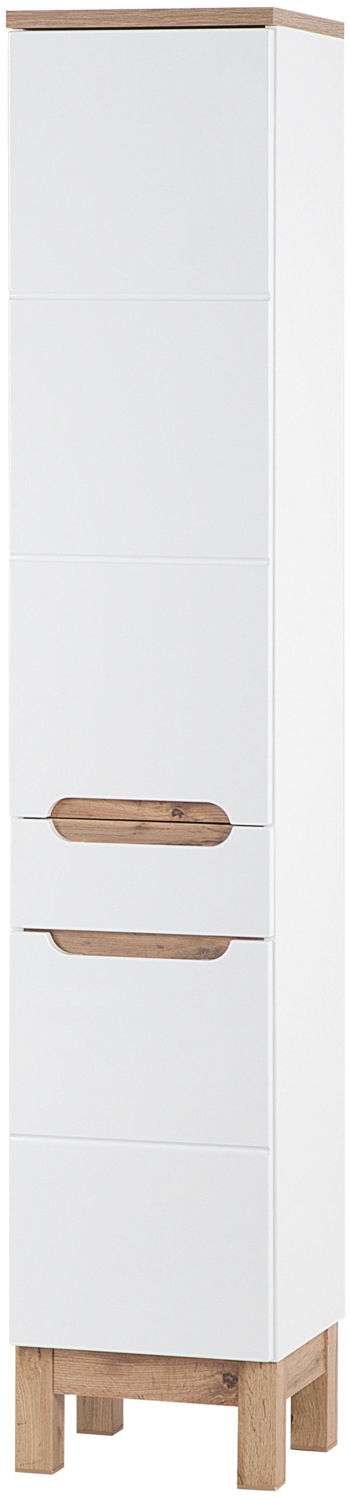 Comad Bali White Kabinett 35x33x187 cm Seitenschrank stehend weiß-eiche BALIWHITE800