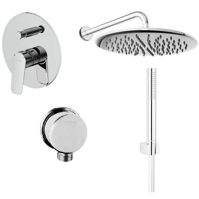 Set Badewannen- und Duscharmatur Oltens Vernal 34104100, Kopfbrause Oltens Sondera 37002100, 39400100, 37102100, 39302100, 37200100, 37400100