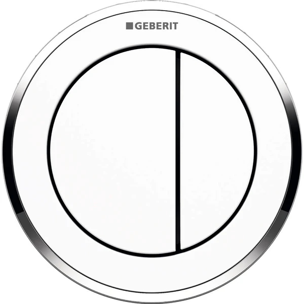 Geberit Typ 10 Betätigungsplatte für Toilette glänzender Chrom-weiß 116.056.KJ.1