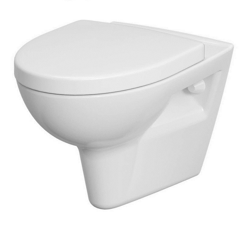 Cersanit Parva WC-Becken mit Absenkautomatik-Sitz hängend Spülrandlos weiß K701-015