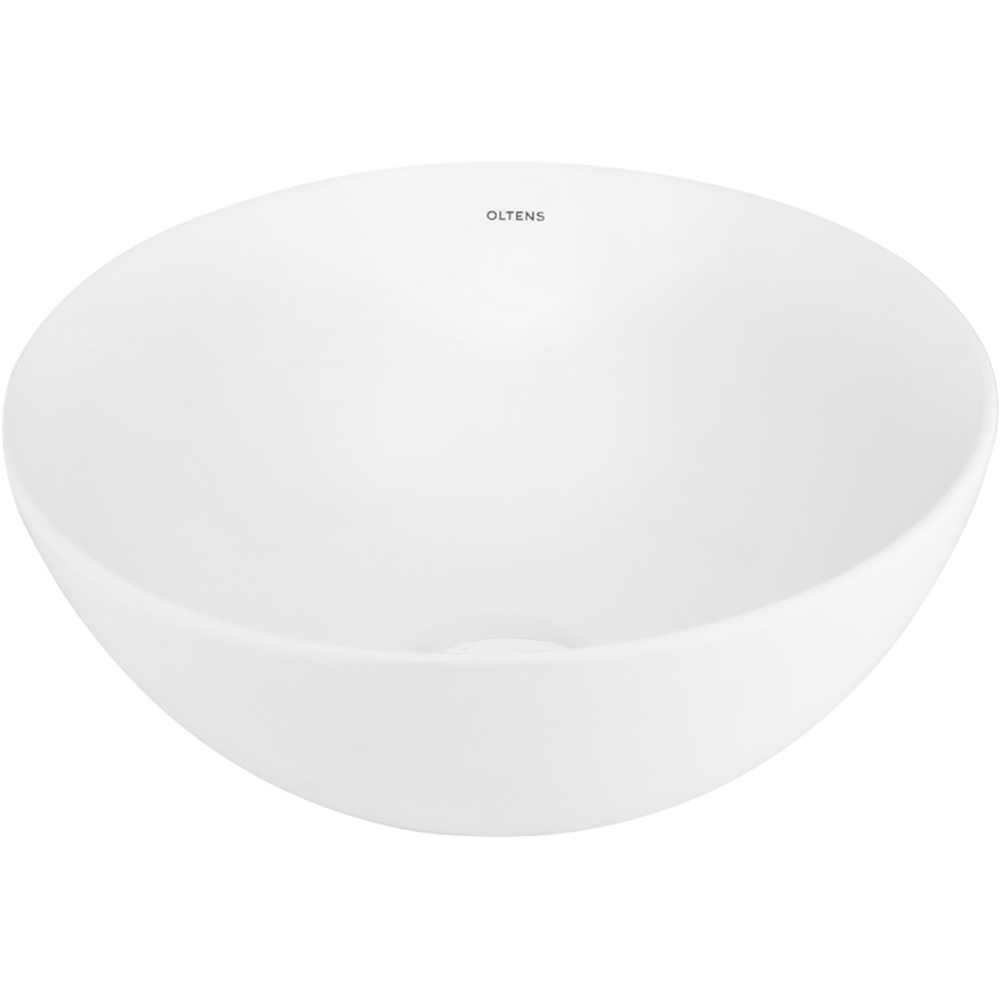 Oltens Jagala Waschbecken 32x32 cm rund Aufsatzwaschbecken weiß 40817000