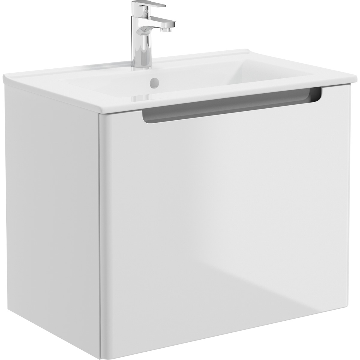 Oltens Jog Waschbecken 61x39 cm rechteckig Möbel weiß 41203000