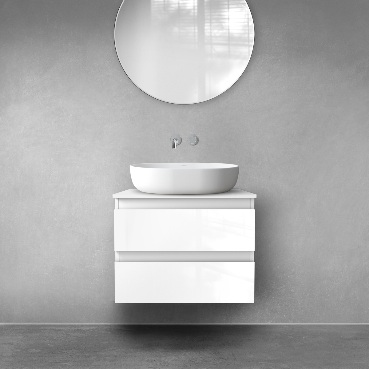 Oltens Vernal Kabinett 60x45.6x47 cm Unterschrank hängend weiß 60002000