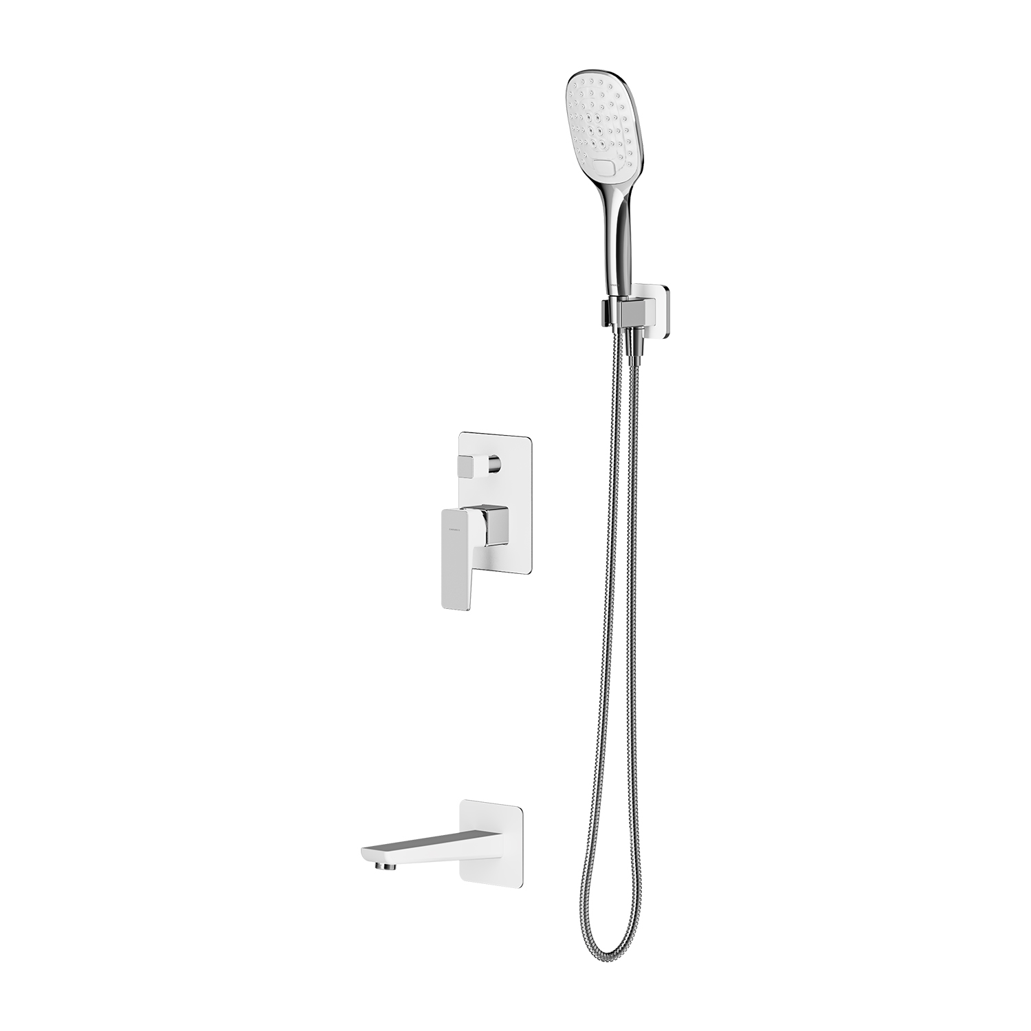 Omnires Parma Duschset Unterputz chrom-weiß SYSPMW01CRB