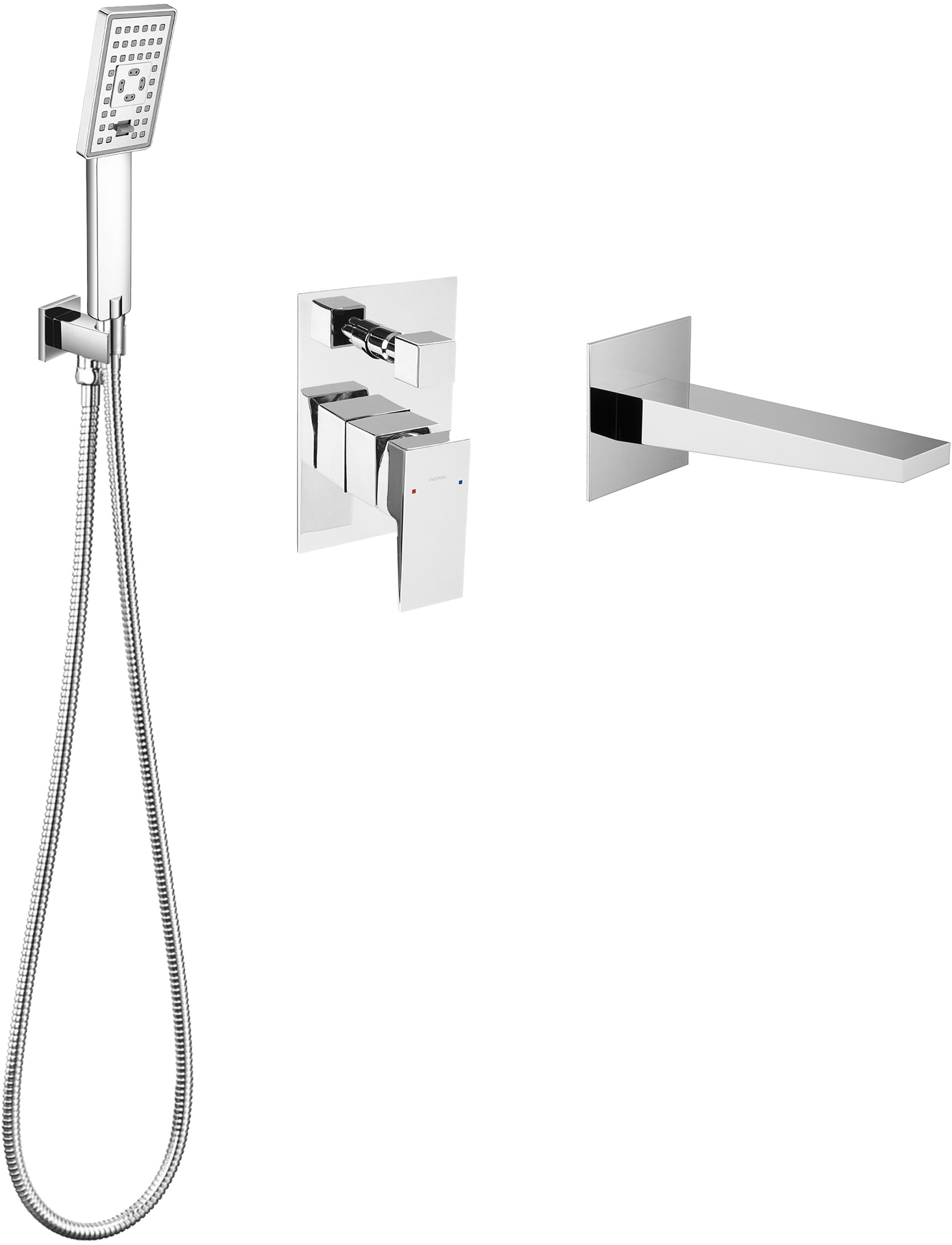 Omnires Fresh Badewannen- und Duschset Unterputz chrom SYSFRW01CR