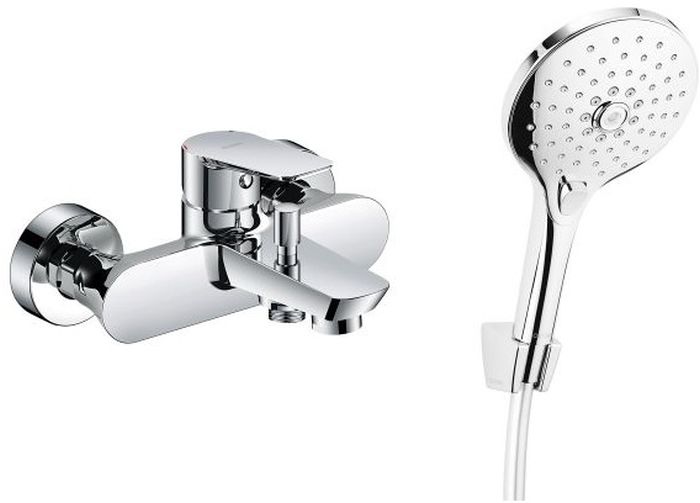 Set Badewannen- und Duscharmatur Oltens Vernal 34004100, Handbrause Oltens Saxan EasyClick 37100100, 37200100, 37401100