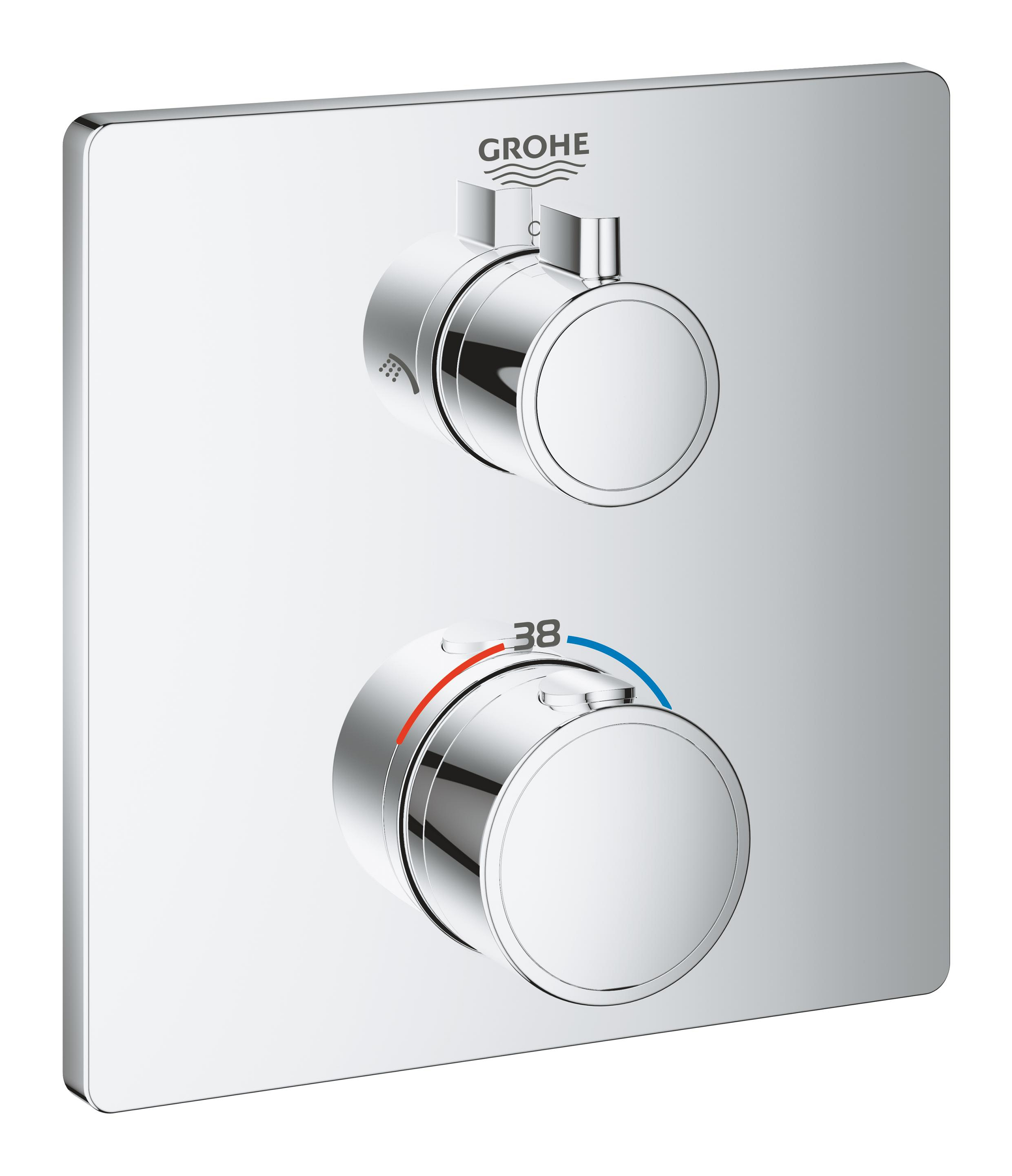 Grohe Grohtherm Badewannen- und Duscharmatur Unterputz mit Thermostat chrom 24079000
