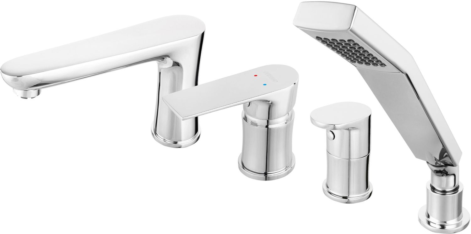 Ferro Algeo Square badewannen- und duscharmatur awannenmontiert chrom BAQ11A