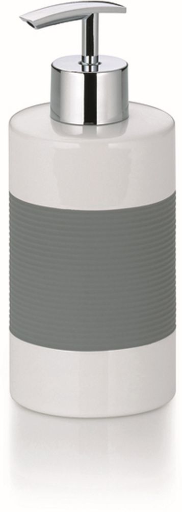 Kela Laletta Seifenspender 350 ml keramik-weiß-grau 22437