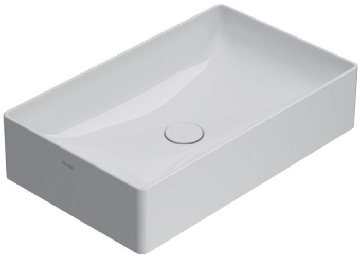 Globo T-Egde Waschbecken 61x37 cm rechteckig Aufsatzwaschbecken weiß B6R63.BI