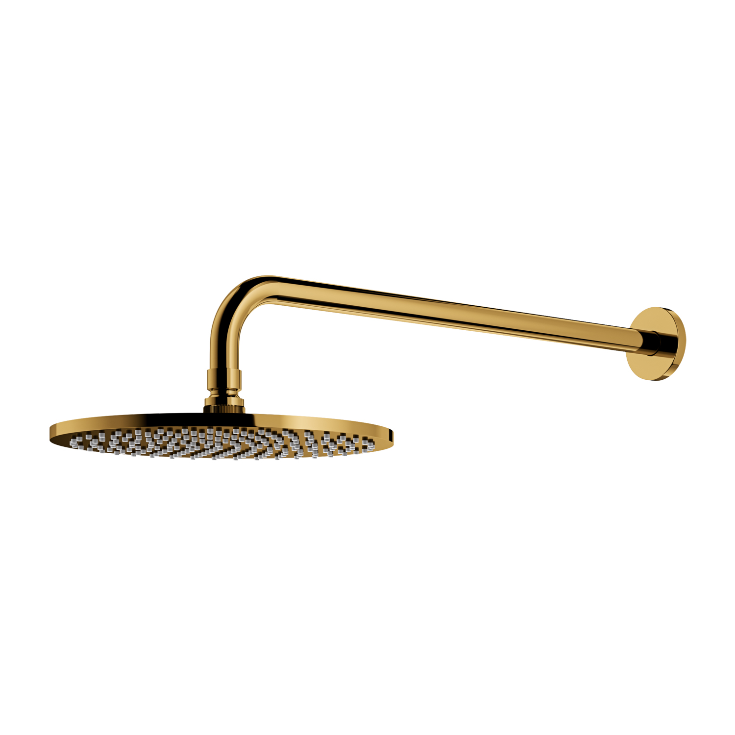 Omnires SlimLine Kopfbrause mit Arm 25.4x25.4 cm rund gold WGSET1GL