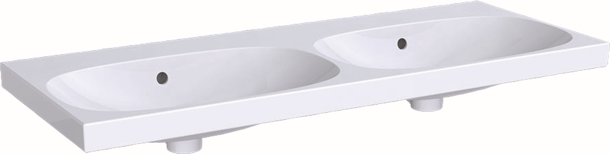 Geberit Acanto Waschbecken 120x48.2 cm rechteckig Klassisch-Möbel-Doppelt weiß 500.628.01.2