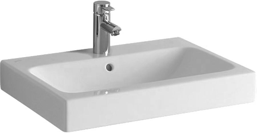 Geberit iCon Waschbecken 60x48 cm rechteckig Aufsatzwaschbecken weiß 124560000