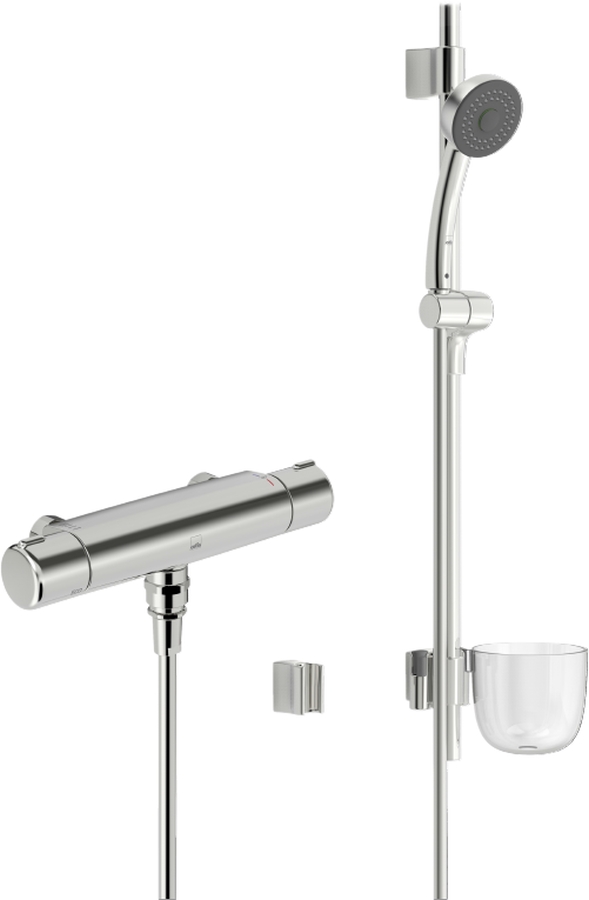 Oras Nova Duschset Wandmontage mit Thermostat chrom 7429