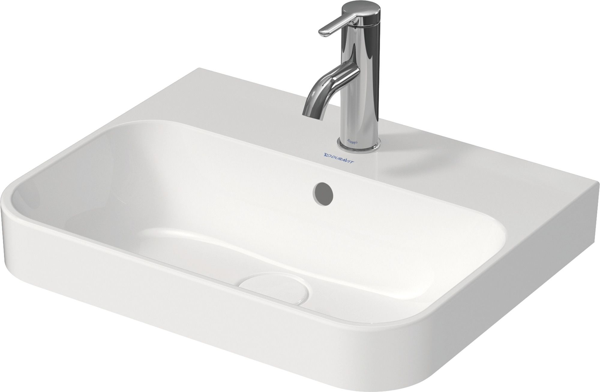 Duravit Happy D.2 Waschbecken 50x40 cm rechteckig Aufsatzwaschbecken weiß 2360500000